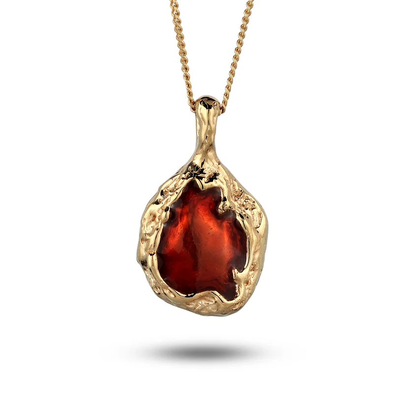 Halskette Organic | Enamel Rot