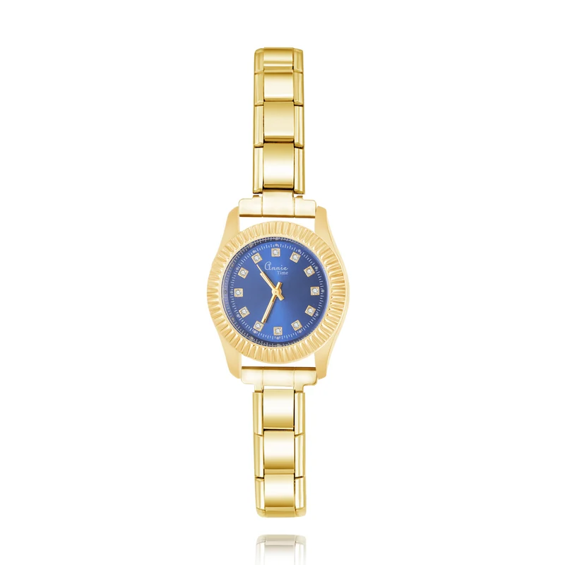 Charm Uhr Céleste Blau-Gold