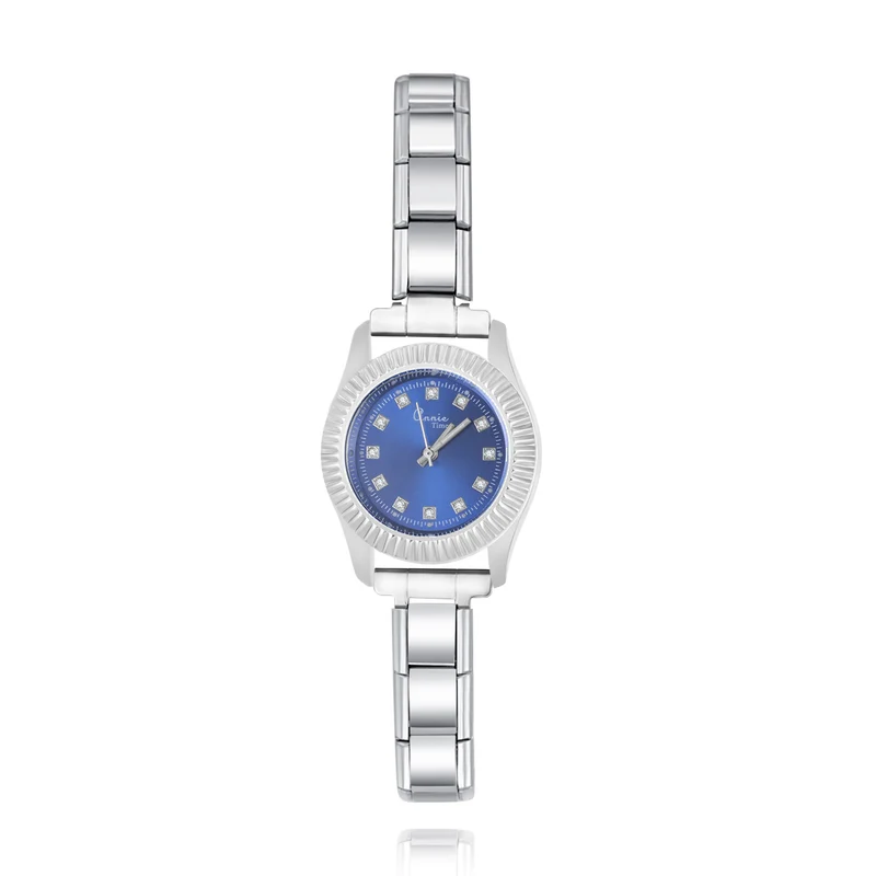Charm Uhr Céleste Blau-Silber