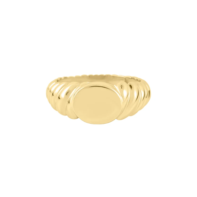 Plain Shell Signet Ring