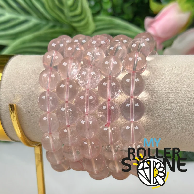 Armband aus eisigem Chrysanthemen-Rosenquarz