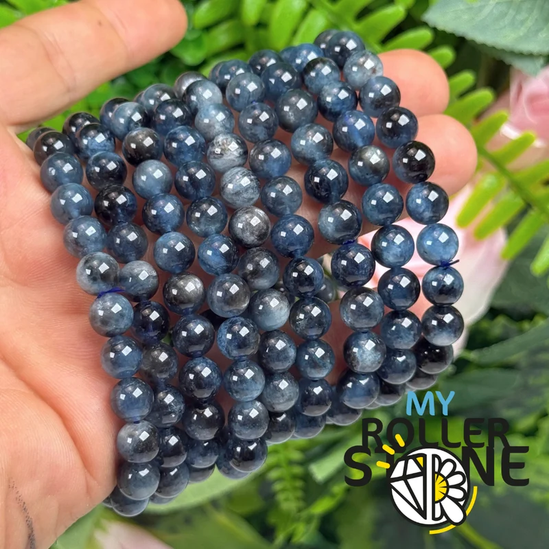 Aquamarin-Armband – Schwarzer Turmalin-Blitz