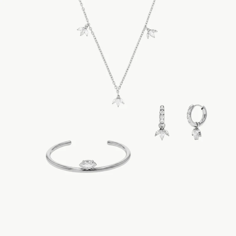 Pure Leaf Set Silver