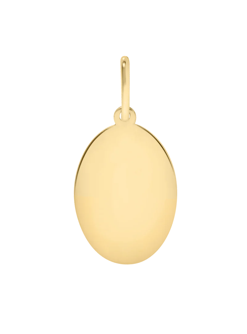Engraved Ellipse Anhänger