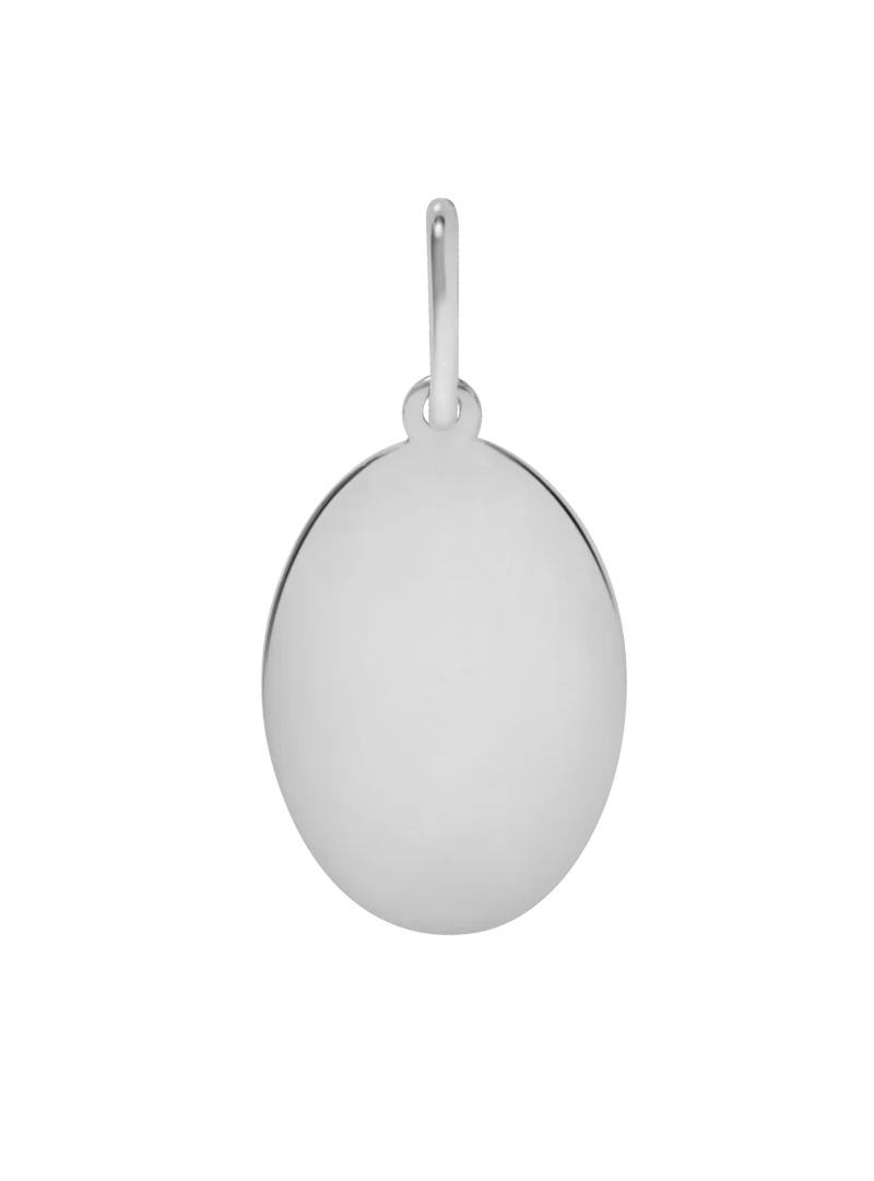 Engraved Ellipse Anhänger