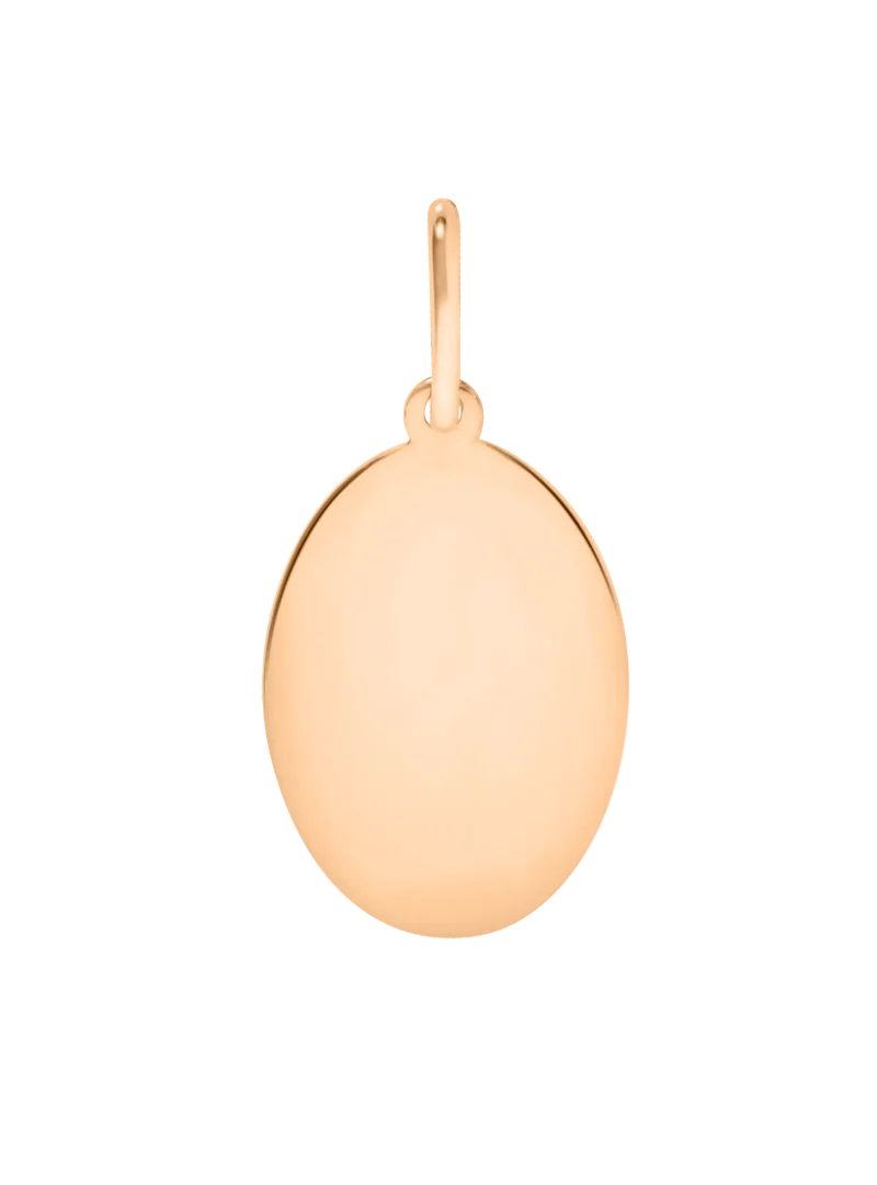 Engraved Ellipse Anhänger