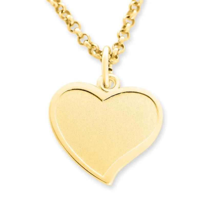 GOLDKETTE MIT HERZ ANHÄNGER DAMEN SCHMUCK HALSKETTE LIEBE GESCHENK FREUNDIN