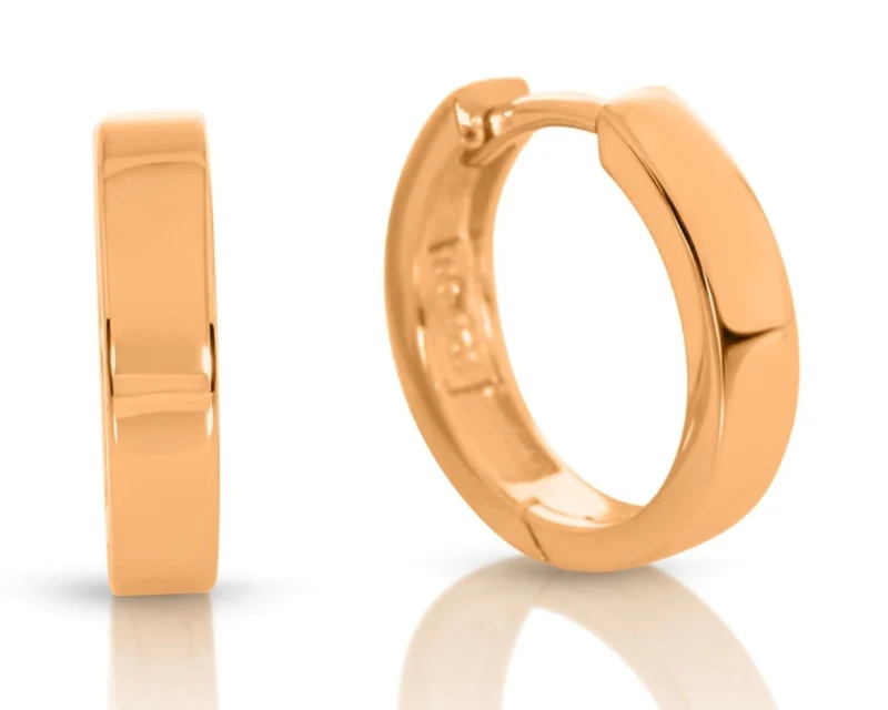 Creolen rosé vergoldet modern Ø 15mm