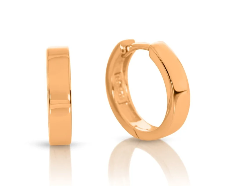Creolen rosé vergoldet modern Ø 15mm