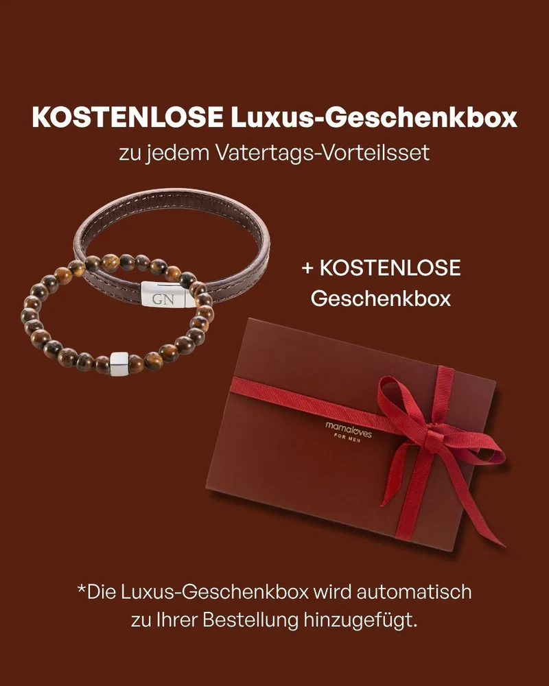 Mannen VOORDEELSET bruin - Gepersonaliseerde Heren Armbanden