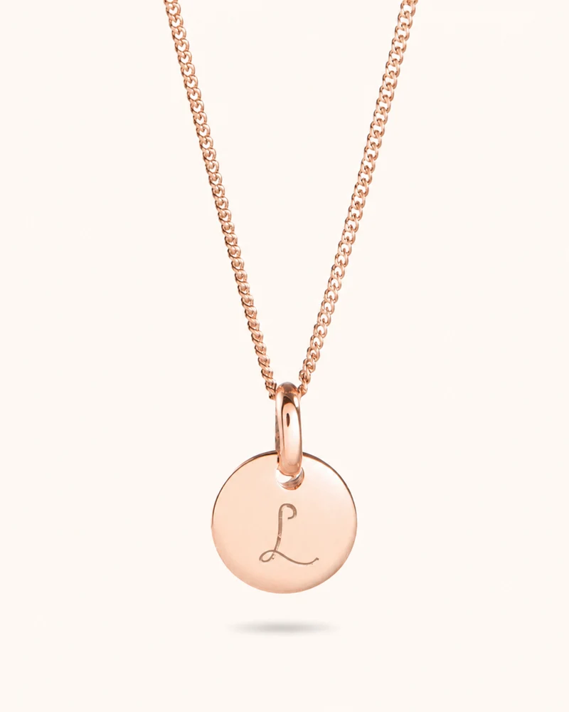 Mini Coin Ketting Rosé Verguld - Gepersonaliseerde Ketting