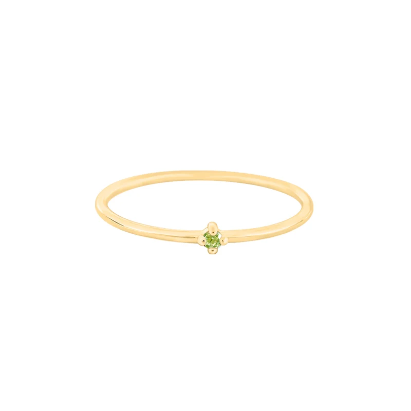August Peridot Edelstein Ring