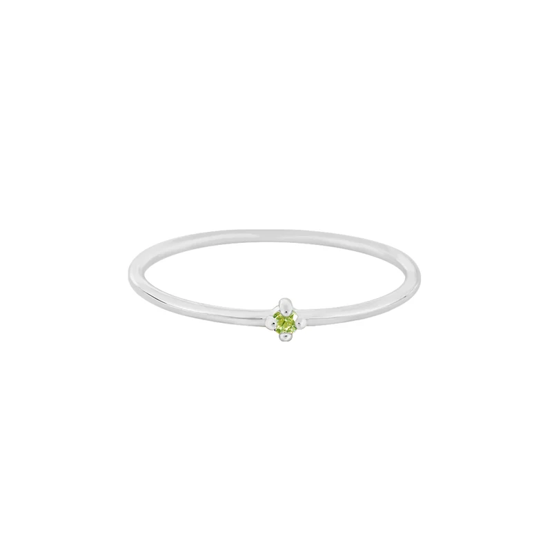 August Peridot Edelstein Ring