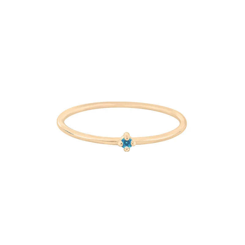 Dezember Sky Blue Topas Edelstein Ring