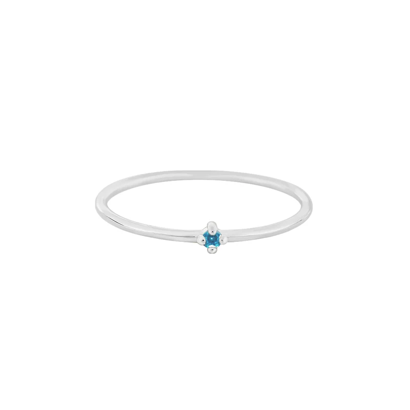 Dezember Sky Blue Topas Edelstein Ring