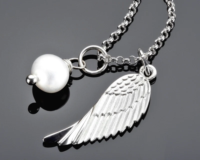 ENGELSRUFER KETTE SILBERSCHMUCK ENGELSFLÜGEL HALSKETTE 925 SILBER