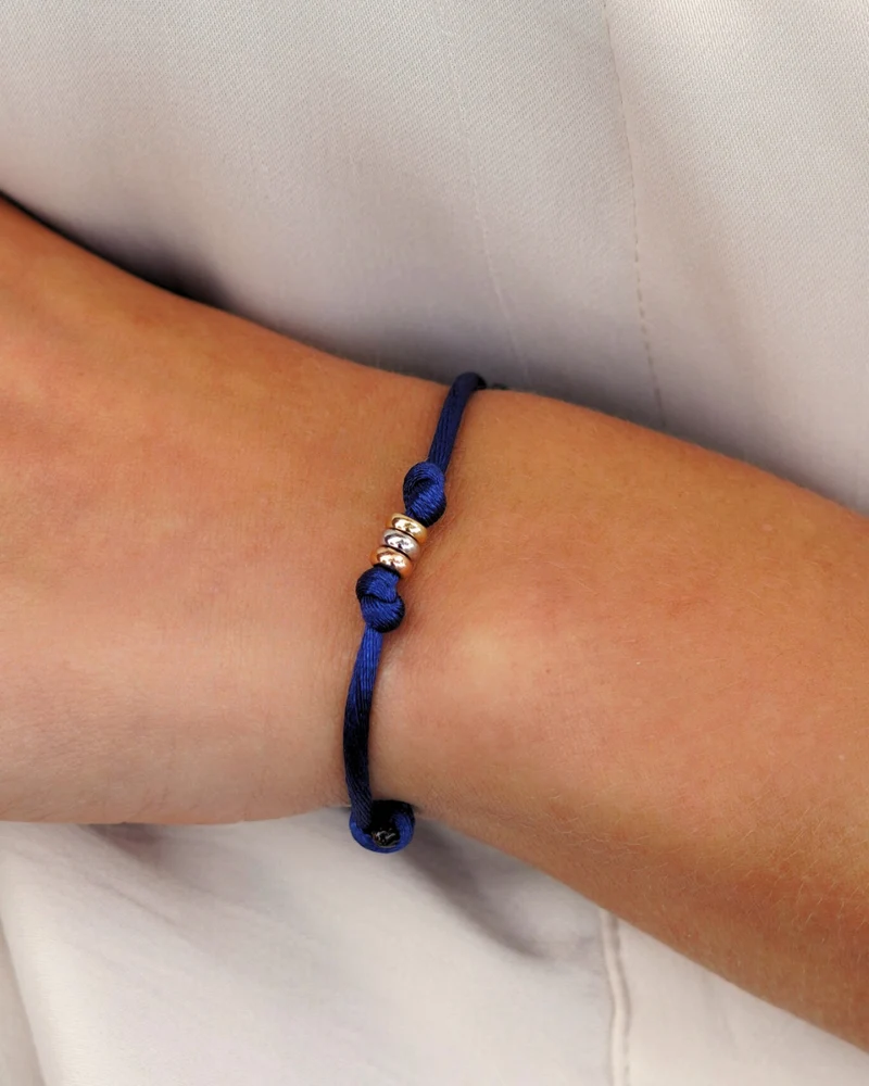 9k Family Tricolor Ring Armband - Gepersonaliseerde Armband