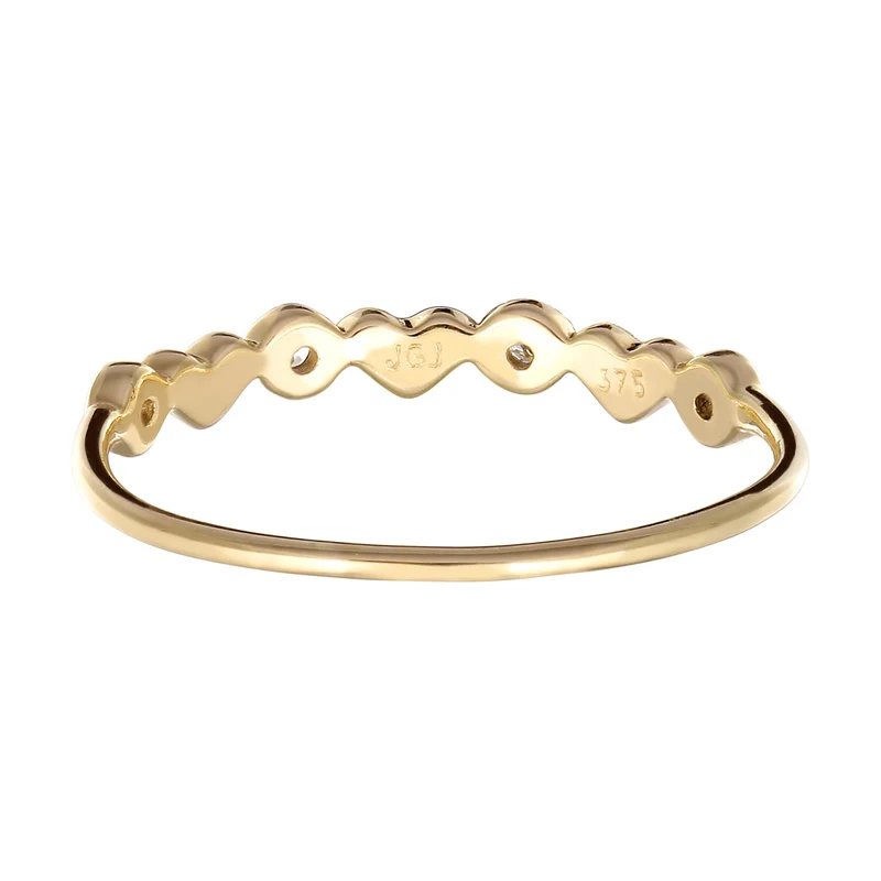 Ring mit Herzen | Topas (Weiß)
