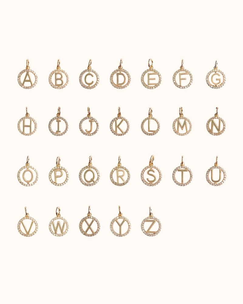 Letter Sparkle Pendant Ketting - Verguld - Ketting met Initialen