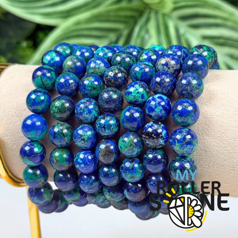 Azurit-Chrysokoll-Armband 7A