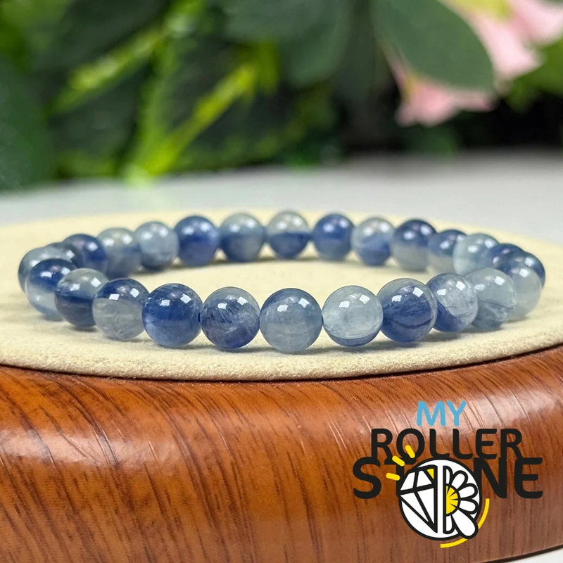 Blaues Kyanit-Katzenaugenarmband