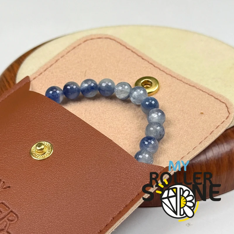 Blaues Kyanit-Katzenaugenarmband