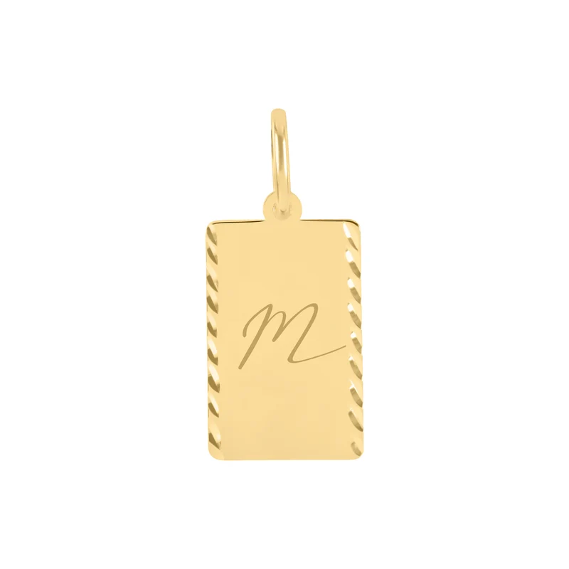 Engraved Square Anhänger mit Diamantenschliff