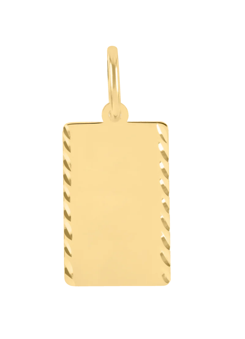 Engraved Square Anhänger mit Diamantenschliff