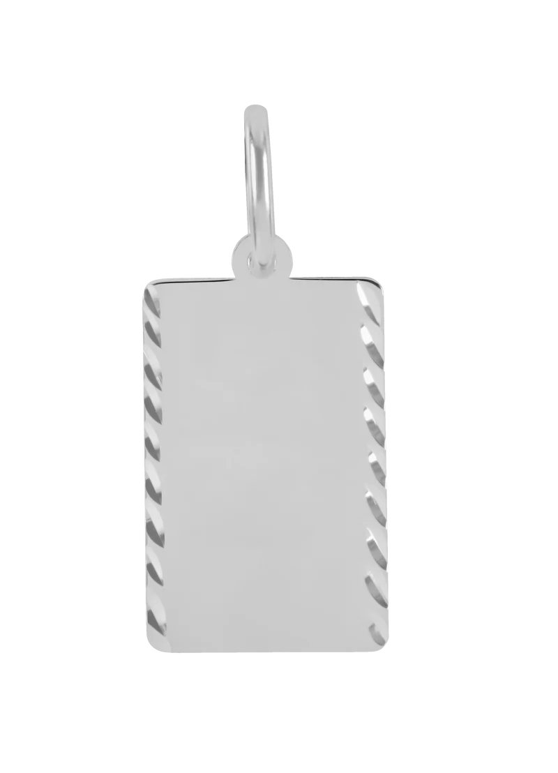 Engraved Square Anhänger mit Diamantenschliff