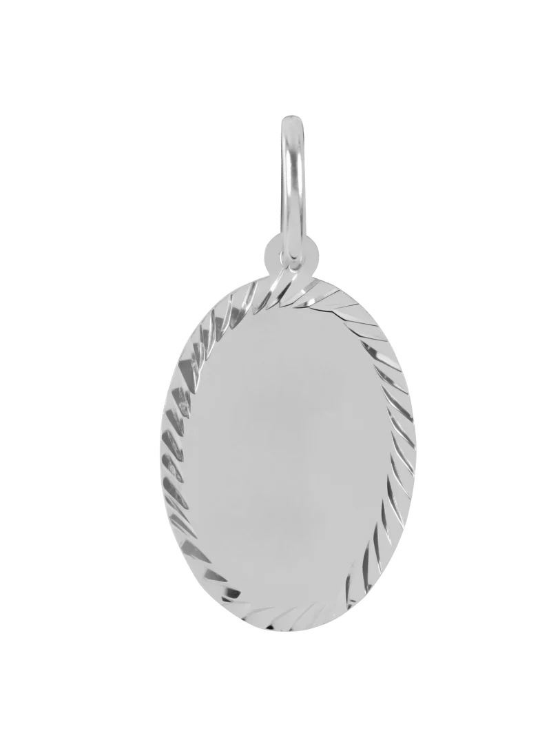 Engraved Ellipse Anhänger mit Diamantenschliff