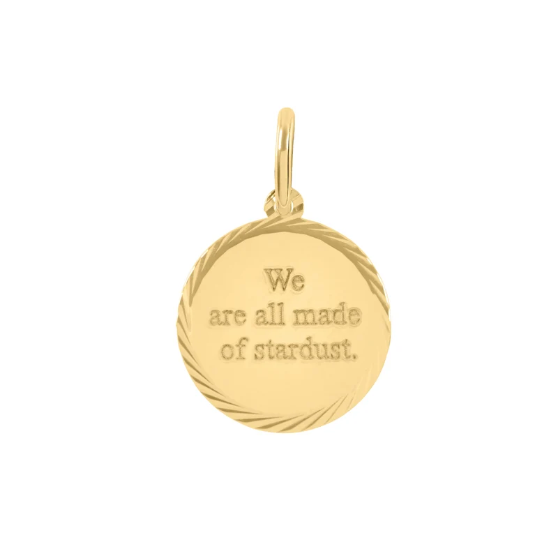 Engraved Round Anhänger mit Diamantschliff