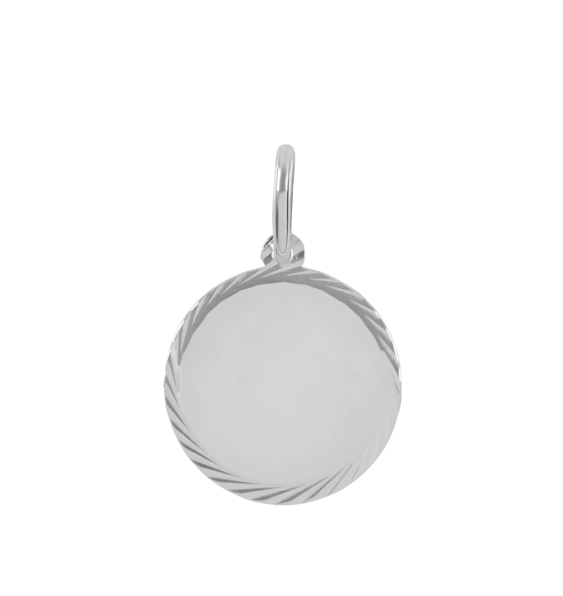 Engraved Round Anhänger mit Diamantschliff