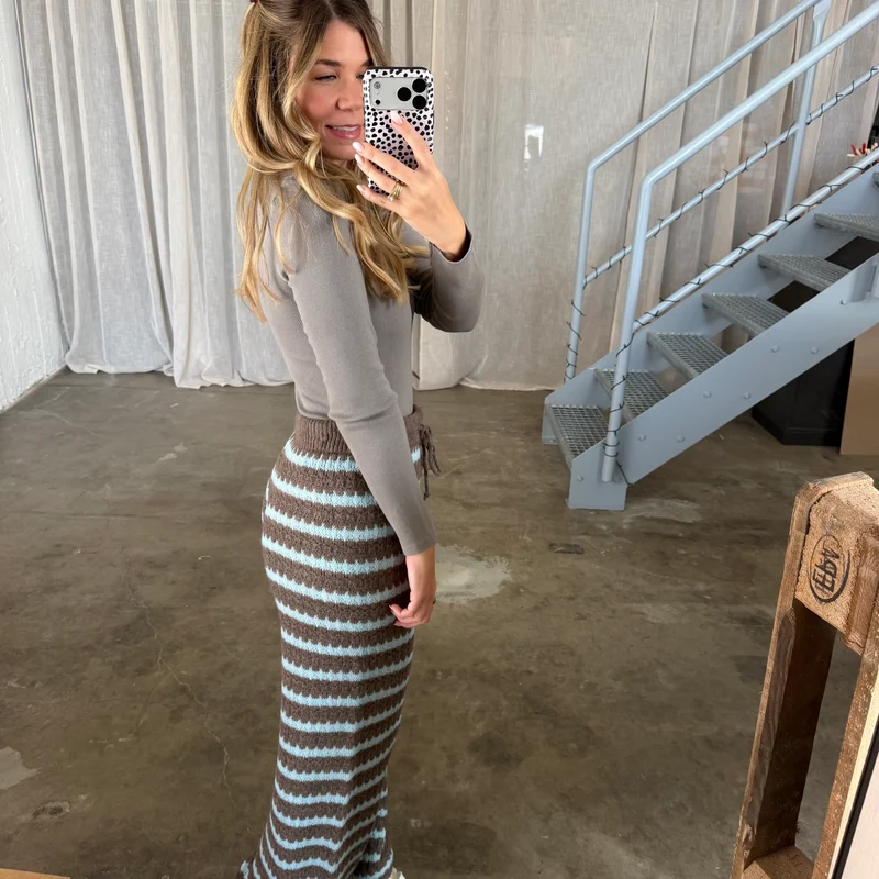 Basic Longsleeve Nora - Grau Taupe