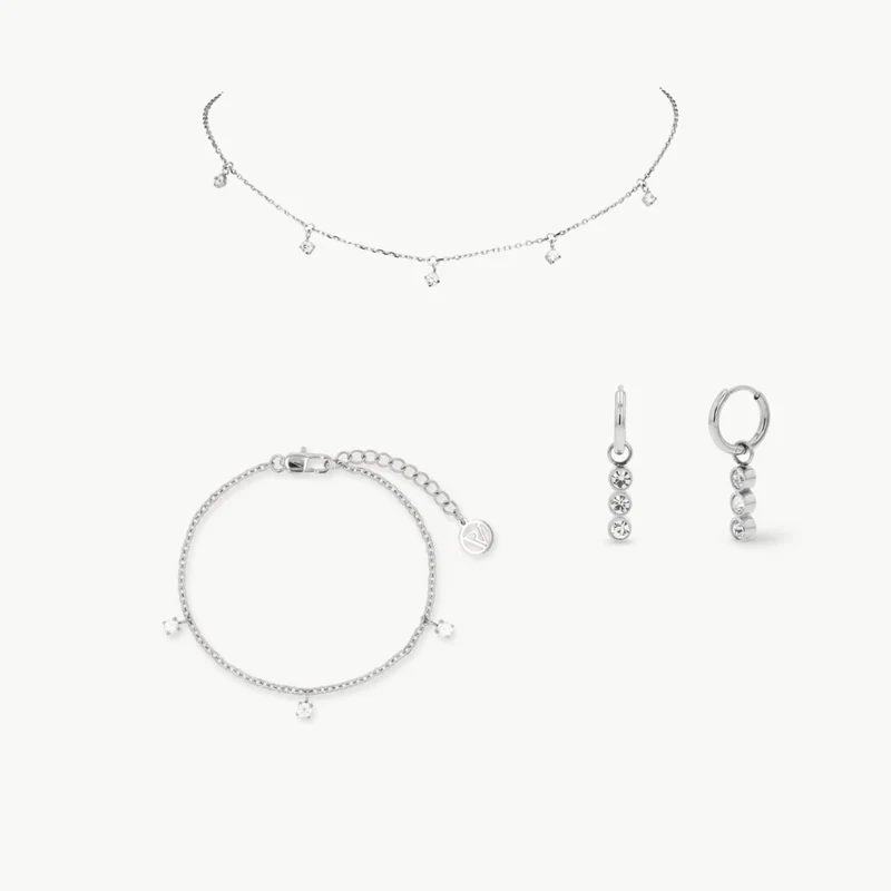 Sparkling Charm Set Silver