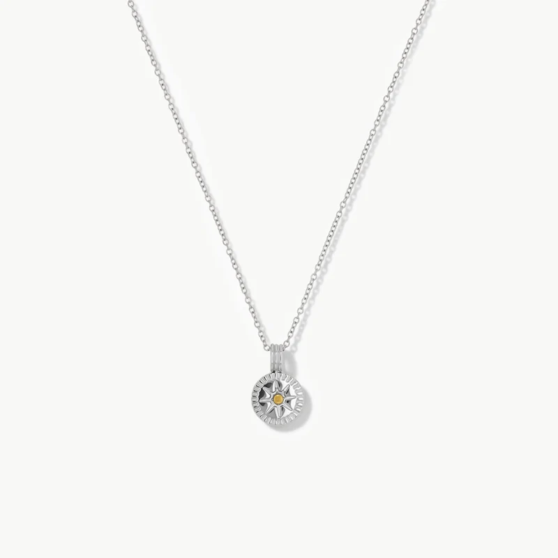 November Natural Birthstone Pendant Necklace