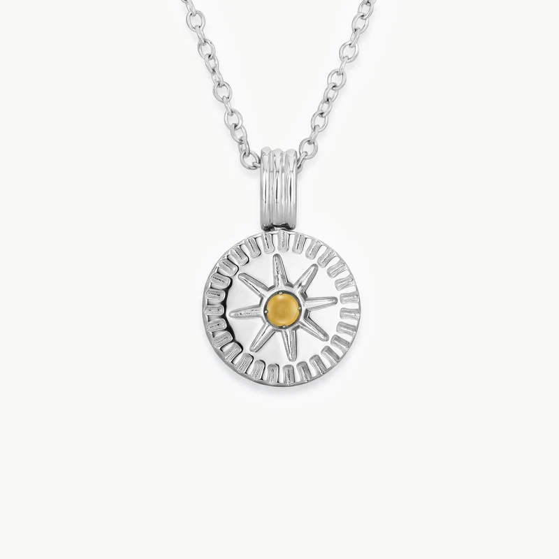 November Natural Birthstone Pendant Necklace
