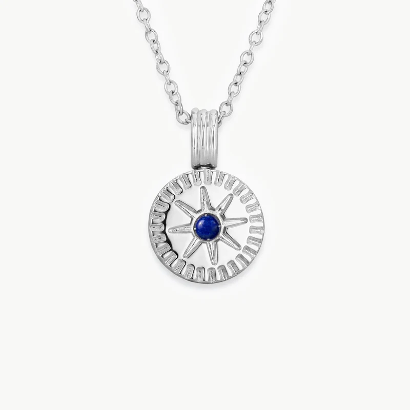 September Natural Birthstone Pendant Necklace