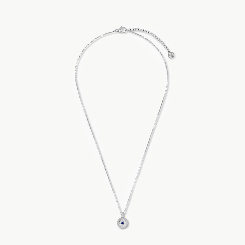 September Natural Birthstone Pendant Necklace