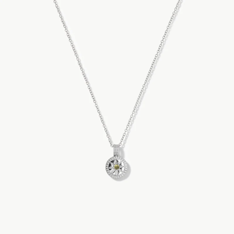 August Natural Birthstone Pendant Necklace