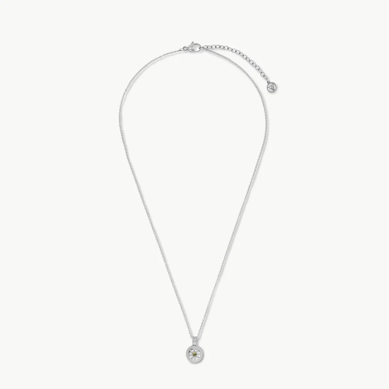 August Natural Birthstone Pendant Necklace
