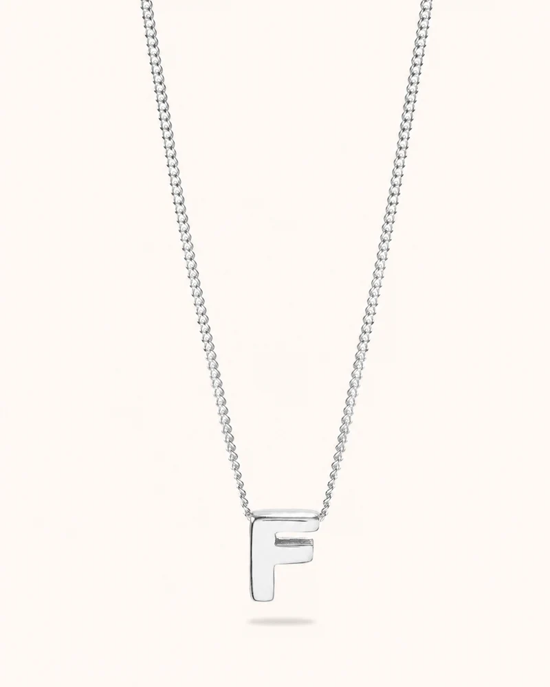 Mannen Letter Ketting - Zilver - Ketting met Initialen