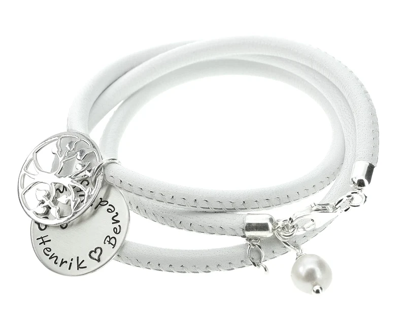 LEDERARMBAND MIT LEBENSBAUM, ARMBAND MIT GRAVUR, ARMBAND MIT NAMEN