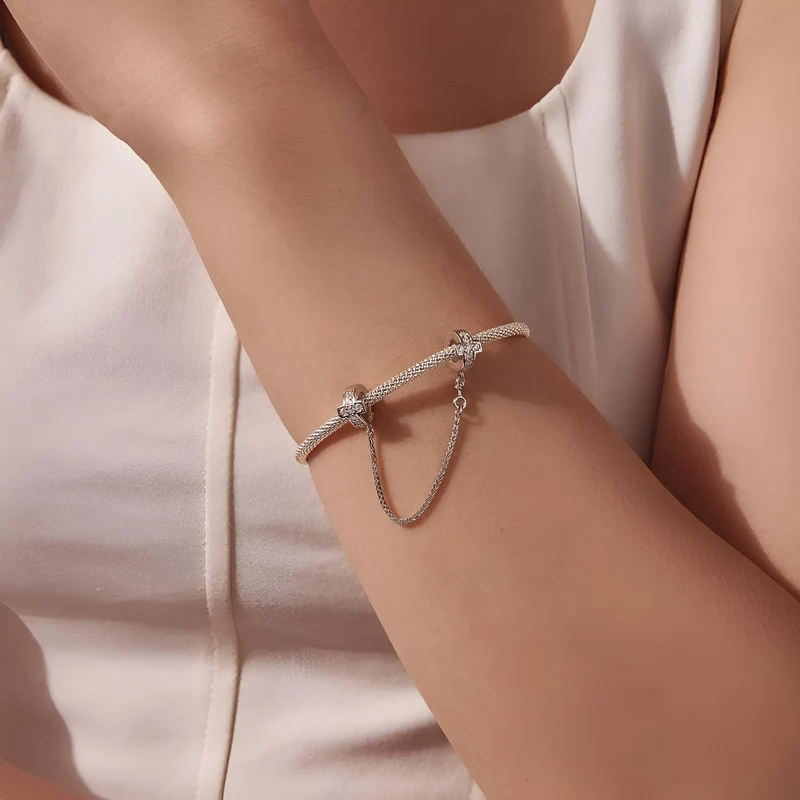 Sparkling Cross Faith Safety Chain | CZ