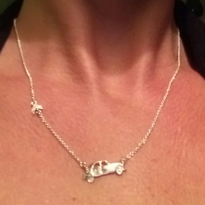 Car necklace with chevron