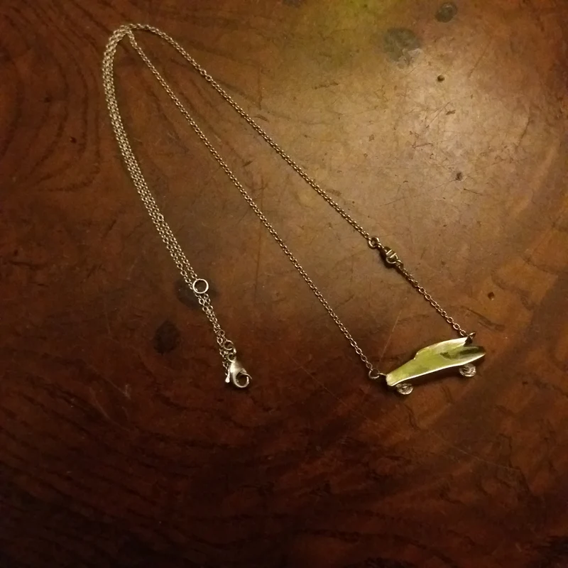 Car necklace with chevron