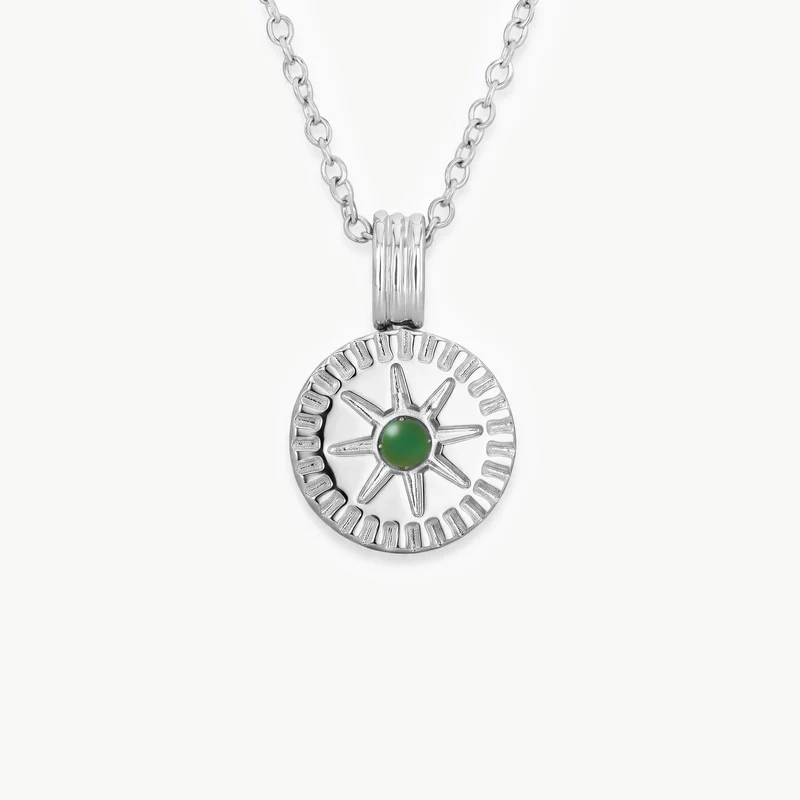 May Natural Birthstone Pendant Necklace