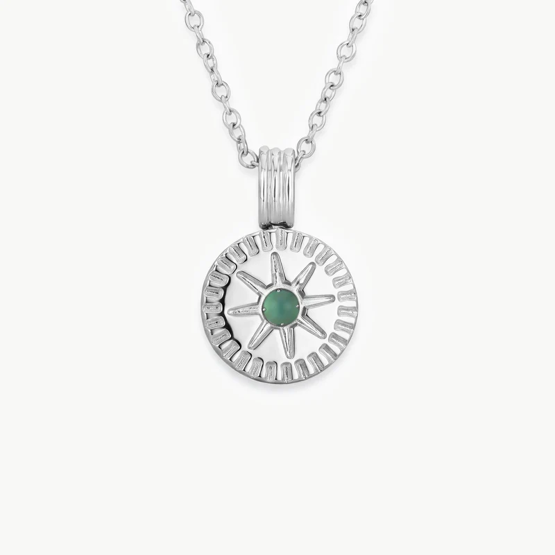 March Natural Birthstone Pendant Necklace