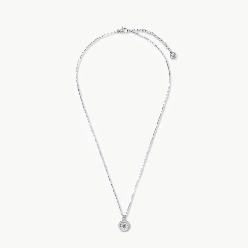 February Natural Birthstone Pendant Necklace