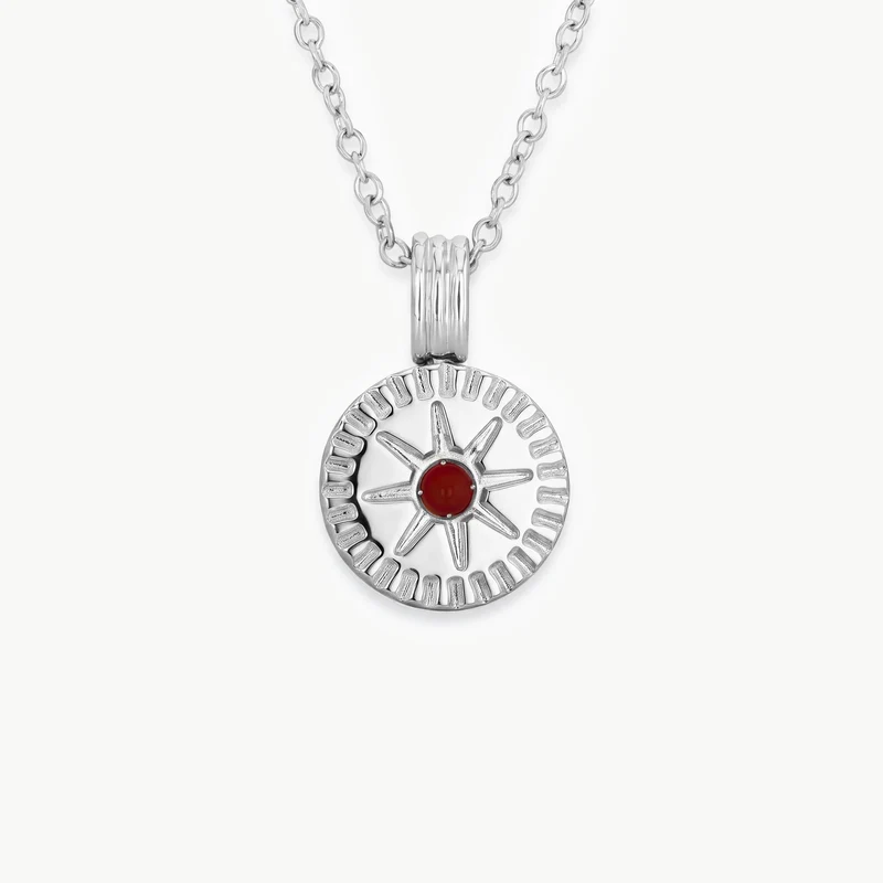 January Natural Birthstone Pendant Necklace