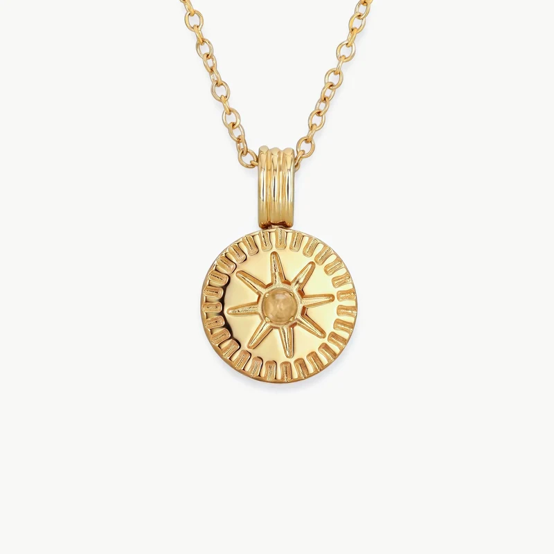 April Natural Birthstone Pendant Necklace